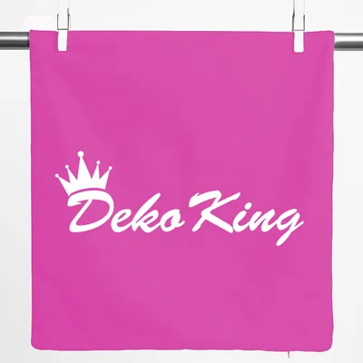 Produktbild von Huuraa Kissenbezug Deko King Krone 40x40cm Fuchsia Baumwolle Dekokissenbezug Geschenkidee