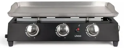 Produktbild von 7200 w gas-plancha aus schwarzem metall - Livoo DOC249