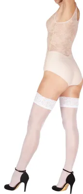 Produktbild von Giulia halterlose Strümpfe Emotion 20 Den Bianco M/L