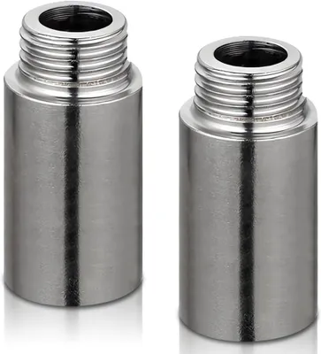Image de Prolongateur de robinet, 3/4 de pouce, 50 mm, lot de 2, en acier inoxydable, pour raccords d'eau