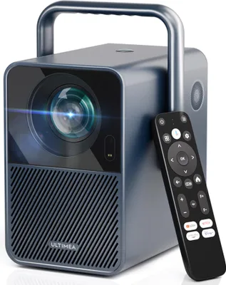 Image de Poseidon E40 Beamer, Android TV 11.0 avec Netflix, Dolby Audio Beamer, 2000:1, 1920 x 1080 px, Design poignée de transport, Projecteur portable Native 1080P
