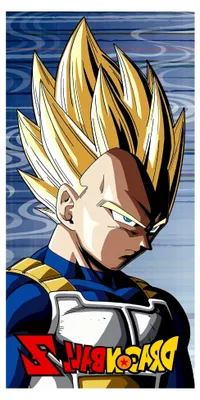 Produktbild von Dragon Ball Z - Vegeta Super Saiyan - Badetuch / Strandtuch - 100 % Baumwolle - 70 x 140 cm
