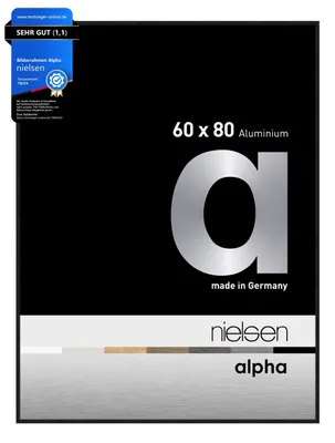 Produktbild von nielsen Aluminium Bilderrahmen Alpha, 60x80 cm, Eloxal Schwarz Matt
