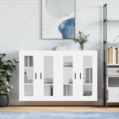 Produktbild von The Living Store Wandschränke 2 Stk. Weiß Holzwerkstoff