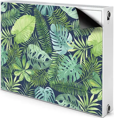 Produktbild von Magnet Verkleidung Abdeckung Heizkörperabdeckung Heizkörperabdeckung 90x60 cm  - Exotische Blätter