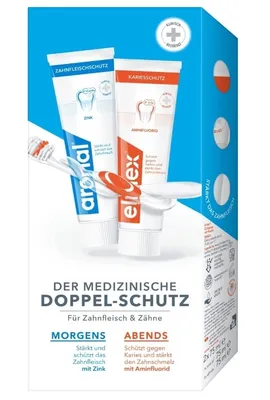Image de Elmex, Mini pâte, matin, 12 ml et soir, 12 ml (PRODUIT ALLEMAND)
