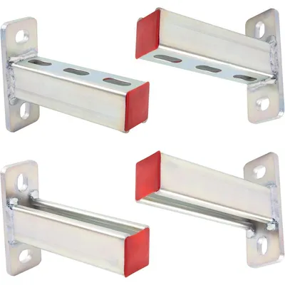 Image de 4 supports de fixation en acier pour étagères, 15 cm, supports de charge lourde, pour montage DIY
