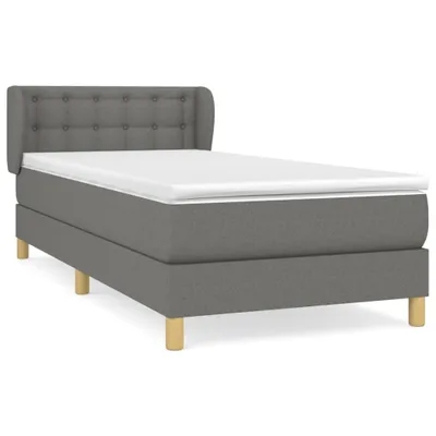 Obrázok produktu pre vidaXL Boxspring posteľ s matracom Dark Grey 90x200 cm Látka