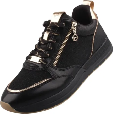 Zdjęcie produktu dla Tamaris sneaker damski wielokolorowy zamek błyskawiczny 1-23732-41, rozmiar:39 EU, kolor:Czarny