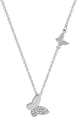 Obrázok produktu pre Náhrdelník Zircon Butterfly-Strieborná KP20631