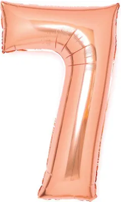 Immagine prodotto di Balon foliowy cyfra 7 różowe złoto 45 x 66 cm
