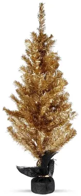 Image de Arbre de Noël artificiel - 90 cm - Couleur or