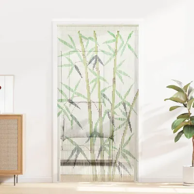 Produktbild von vidaXL Insekten-Türvorhang Bambus Druck 100x200 cm Bambus