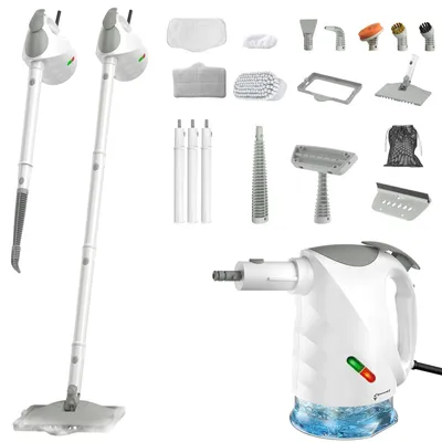 Produktbild von Dampfreiniger 1500W – In 15 Sekunden einsatzbereit, 450 ml Wassertank, Leistungsstarke Dampfreinigung für Boden, Küche & Bad
