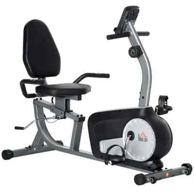 Image de Vélo ergomètre | Couleur : Gris/Noir/Argent | Dimensions : 62 x 122 - 137 x 103 cm