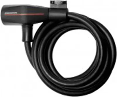 Produktbild von Trelock Spiralkabelschloss 150cm Ø 8 mm SK 108/150, schwarz, mit Halter ZK 108
