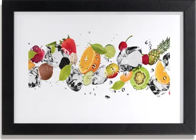Produktbild von Bild 30x20 MDF-Rahmen, Wandkunst Obst und Wasser