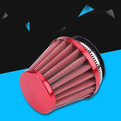 Imagen del producto de Filtro de aire de 44 mm para ATV, quad, vehículo todoterreno, kart, scooter y ciclomotor Gy6 de 150 cc (rojo)