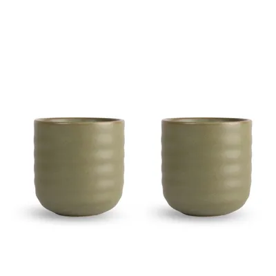 Produktbild von Glühweinbecher, 2-tlg., Steinzeug, 0,18 l, Ø 7 x 7,5 cm, grün Ellen / Sagaform