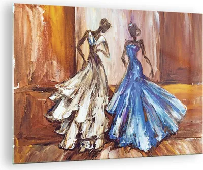 Produktbild von Bilder auf glas - Einteilig - Frauen Kleider Öl - 70x50cm - Glasbilder - Wandbilder - Bilder - zum Aufhängen bereit - Wanddekoration aus Glas - Glas Bilder - Wandbild auf Glas - GAA70x50-4172