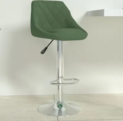 Produktbild von The Living Store Barhocker Dunkelgrün Samt