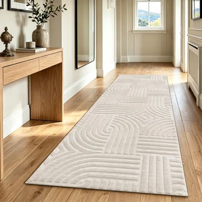 Obrázek produktu pro Protiskuzová podložka, omyvatelná, rozměry 80 x 200 cm, béžová, vhodná do chodby a kuchyně