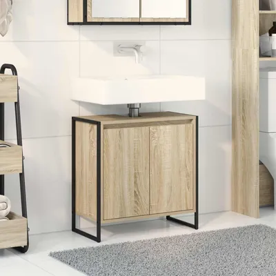 Obrázok produktu pre Maison Exclusive - Kúpeľňová skrinka s dvierkami Sonoma 60 x 30 x 60 cm drevený materiál