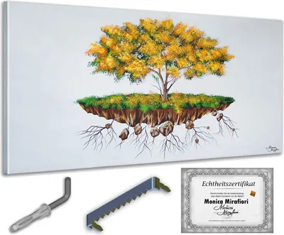 Immagine prodotto di Monica Mirafiori I 100% DIPINTO A MANO I Quadro Albero 140x70cm | Quadro Dipinto a Mano | Quadro Acrilico | Quadro Acrilico Molto Grande I Arte Moderna I Quadri d'Arte