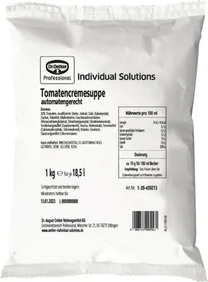 Produktbild von Dr. Oetker Tomatencremesuppe Automatensuppe 1kg