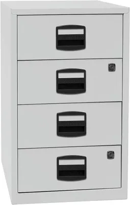 Produktbild von Beistellschrank PFA, 4 Universalschubladen, Metall, 645 Lichtgrau, 40 x 41.3 x 67.2 cm