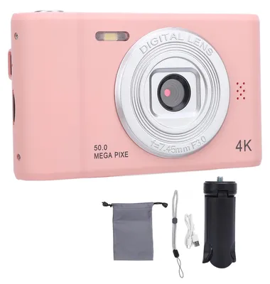 Obrázok produktu pre Digitálny fotoaparát 4K s rozlíšením 50 MP, 2,4-palcový farebný displej, 8-násobný zoom, stabilizácia obrazu, integrovaný mikrofón, kompaktný fotoaparát na fotografovanie a nahrávanie videa, 64 GB