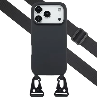 Obrázok produktu pre Selencia Silikónové puzdro s odnímateľným káblom pre Apple iPhone 17 Pro - Čierne
