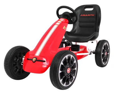 Obrázek produktu pro ABARTH šlapací motokára pro děti Červená + EVA kola + ruční brzda + volnoběh