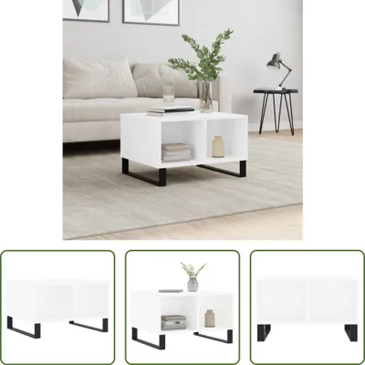 Produktbild von The Living Store Couchtisch Weiß 60x50x36,5 cm Holzwerkstoff
