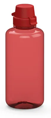 Obrázek produktu pro Láhev na vodu "School" 1,0 L - Láhev z materiálu Tritan, bez BPA - ideální pro dlouhé školní dny a sportovní aktivity - průsvitně červená/červená
