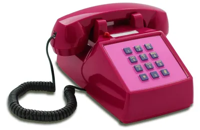 Zdjęcie produktu dla Opis PushMeFon kablowy telefon retro z przyciskami, telefon z przyciskami, telefon stacjonarny, telefon amerykański