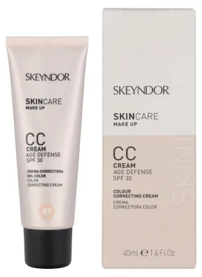 Image de #01 Crème CC Skeyndor pour peaux claires, Age Defence SPF30