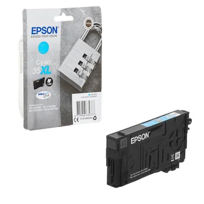 Obrázok produktu pre Epson Padlock C13T35924010, Vysoký (XL) výnos, Azúrová, 20,3 ml, 1 kusov, 1900 strany