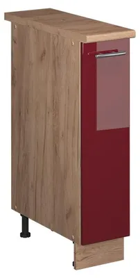 Immagine prodotto di Armadio cucina dispensa alto Vicco Fame-Line Bordeaux lucido/Rovere dorato 20 cm, PL Rovere, Model 62133