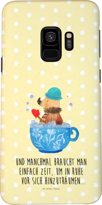 Produktbild von Mr. & Mrs. Panda Samsung Galaxy S9 Handyhülle Nachtfalter Schaumbad - Gelb Pastell - Geschenk, Hülle, Lustige Sprüche, Ziele, Träumen, Cover, WC, Handy Case, Schutzhülle