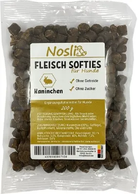 Produktbild von Nosli Fleisch Softies Kaninchen - 200g