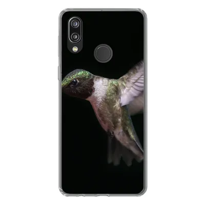 Produktbild von MuchoWow® Handyhülle Schutzhülle Hülle für Huawei P20 Lite (2020) Rubinkehl-Kolibri auf schwarzem Hintergrund Silikon Softcase Handy Hülle