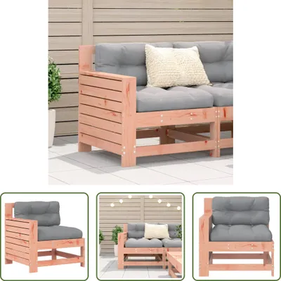 Produktbild von The Living Store Gartensofa mit Armlehne und Kissen Massivholz Douglasie