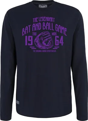 Produktbild von Übergrößen Longshirt Legandary Ball Game lila AHORN SPORTSWEAR Navy 3XL