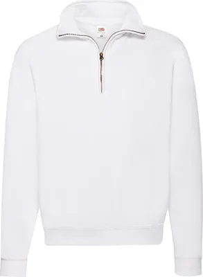 Produktbild von Fruit of the Loom 62-114-0 | Classic Zip Neck Sweat - Farbe: White - Größe: XL