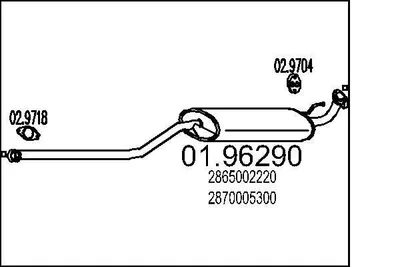Produktbild von MTS 01.96290 Endschalldämpfer für HYUNDAI ATOS (MX) Auspuff