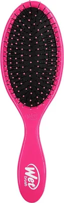 A pink Wet Brush Original Detangler hairbrush is shown against a white background.