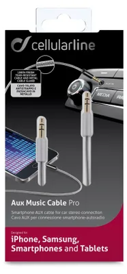Image de Cellularline 36386 1m 3.5mm 3.5mm gris Câble audio