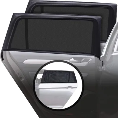 Produktbild von CARAMAZ Auto-Sonnenschutz-Socke für Seitenscheiben, UPF 50+ 2er-Set – BlackXL