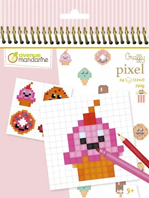 Produktbild von Pixel-Graffy-Malbuch „Süßigkeiten“ für Kinder